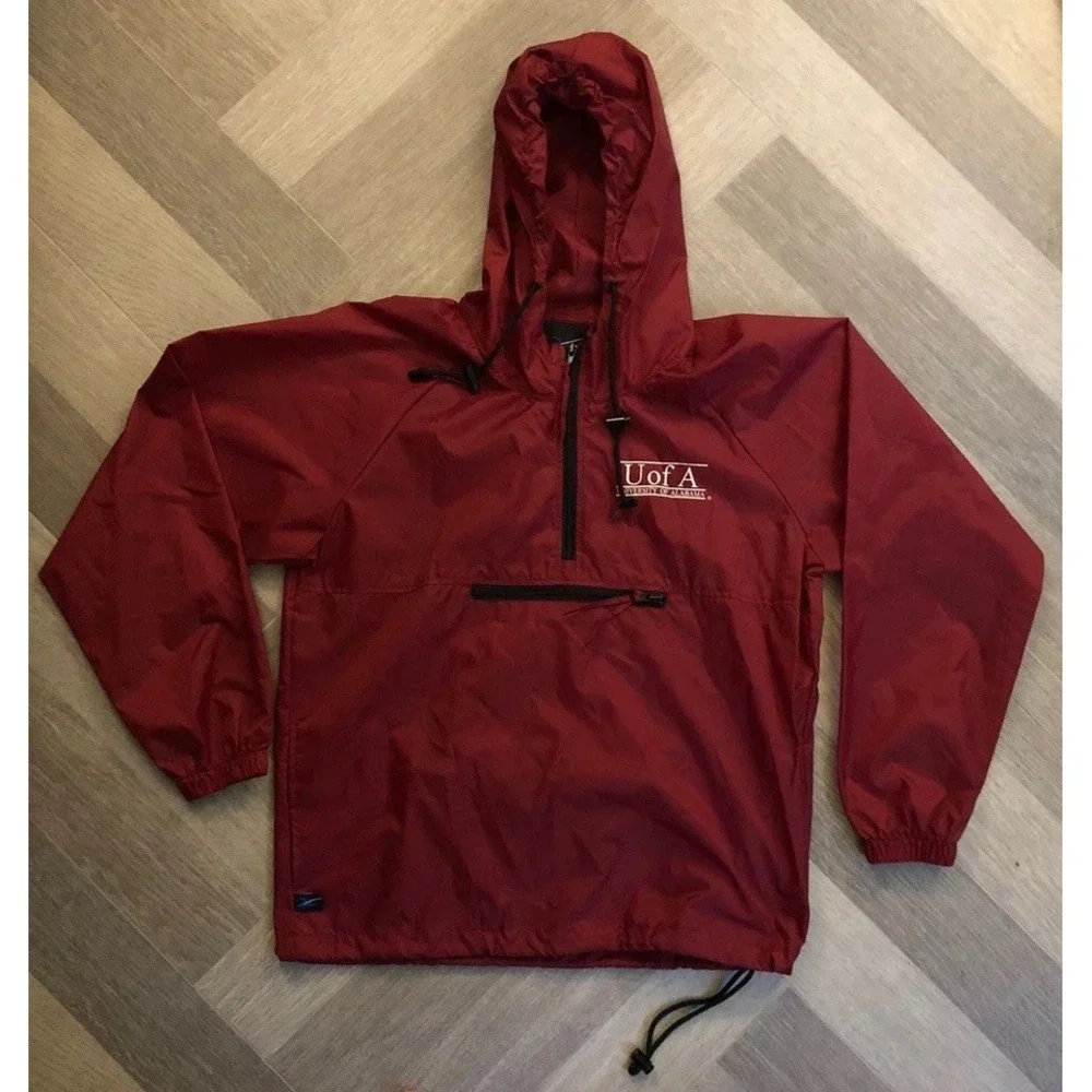 Vtg Alabama Crimson Tide NCAA Rain Jacket Hooded Pullover Storm Duds Unisex Med
